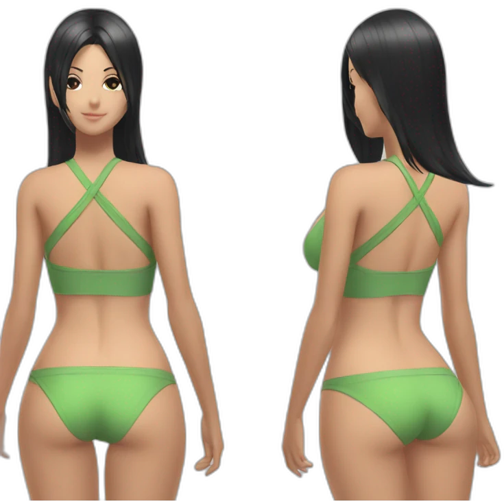 nico robin full body pawg tiny swimsuit back focus emoji