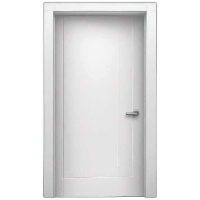 White modern door closed emoji