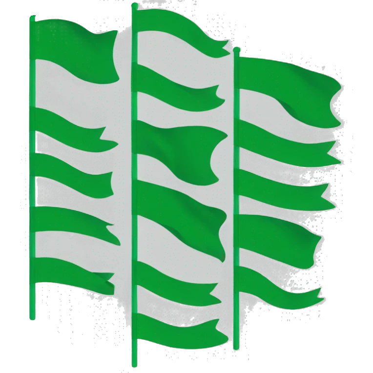 Green flags emoji