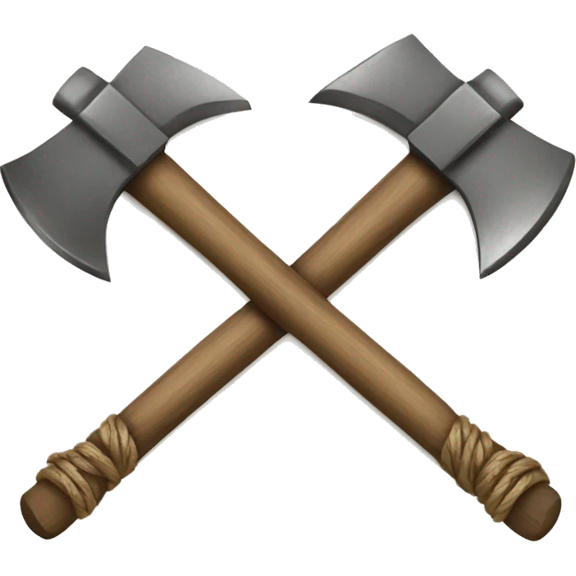 Fasces Symbol, the axe in the middle of the bundle of rods, all tied together. Usually symbol of 1940 Italy. Only one Axe. Then around it, STICKS, tied together. emoji