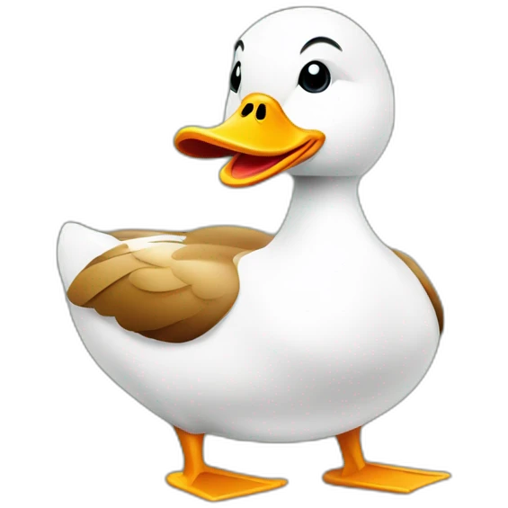 Duck casino 2d illustration emoji