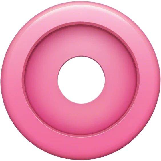 Pink circle, hollow center emoji
