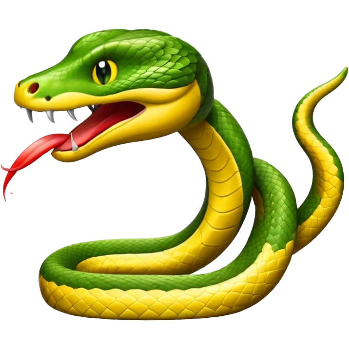 The snake is spitting emoji