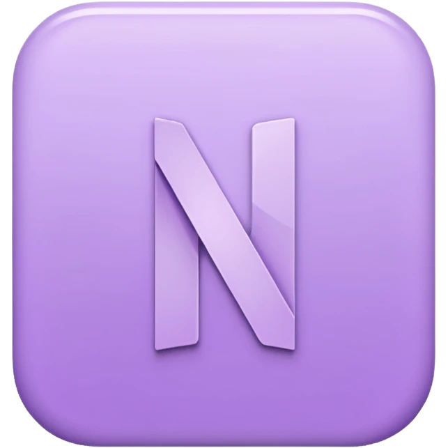 Netflix pretty aesthetic "N" logo in pastel purple emoji