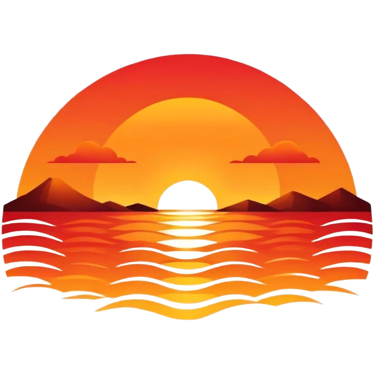 sonne die langsam untergeht ohne hintergrund schön orange und rot emoji