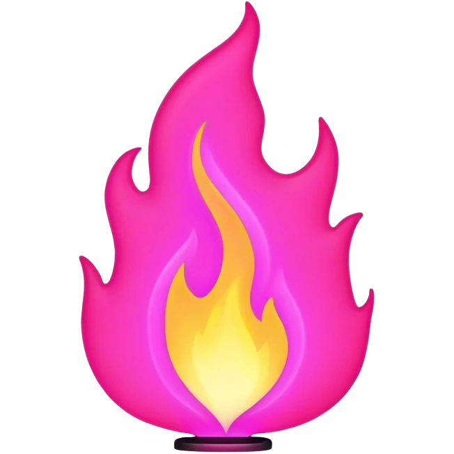 outline-pink-neon-flame emoji