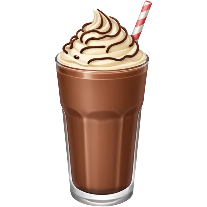 Chocolate milkshake emoji