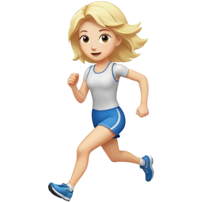 Blonde girl running emoji