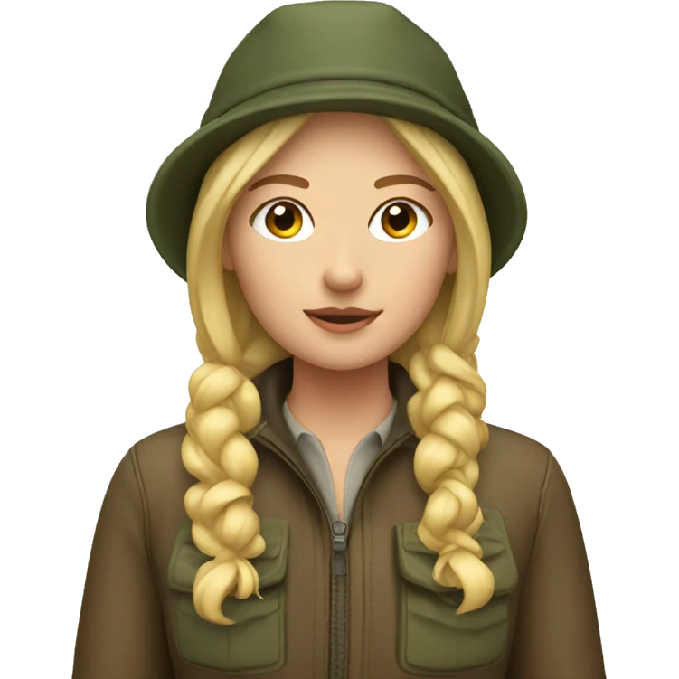 Blonde girl wearing hunting clothes emoji