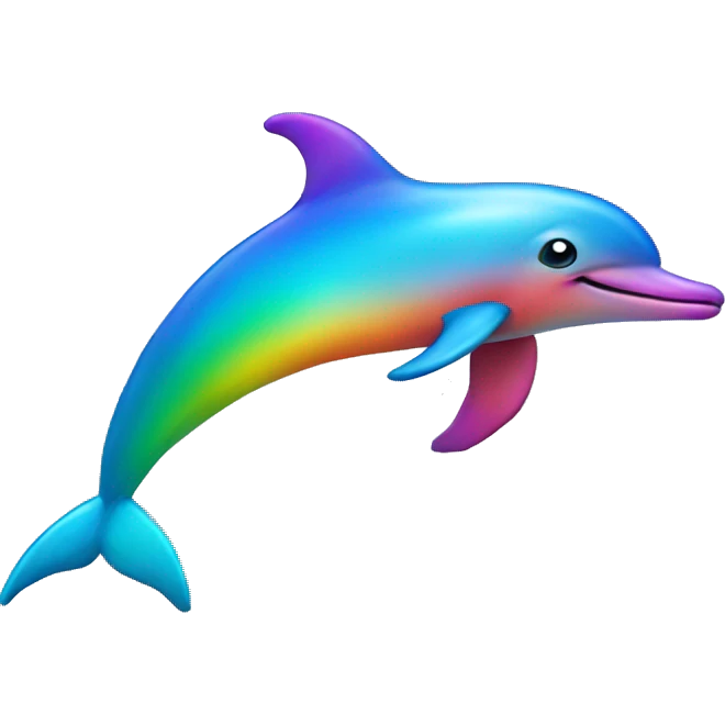 Rainbow dolphin emoji