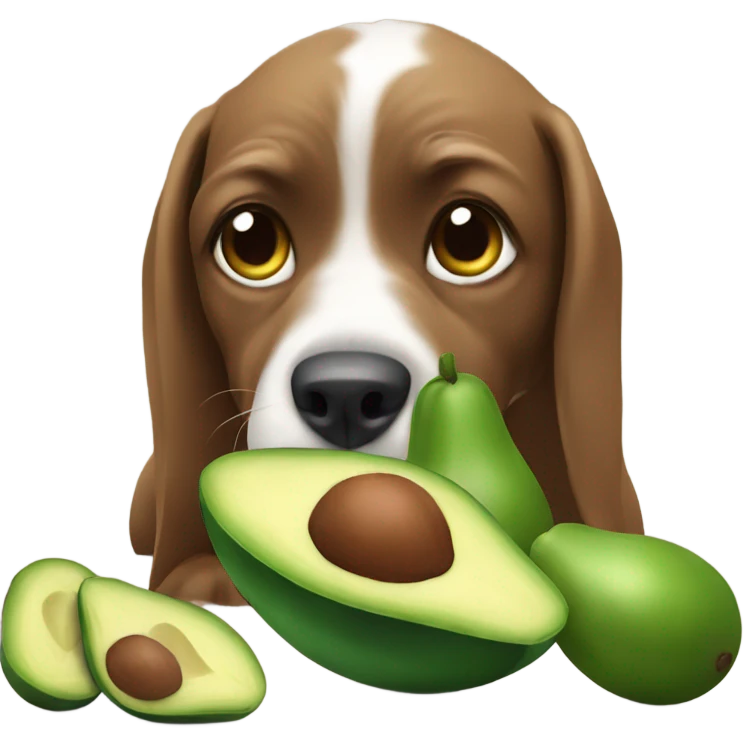 dog eating avocado emoji