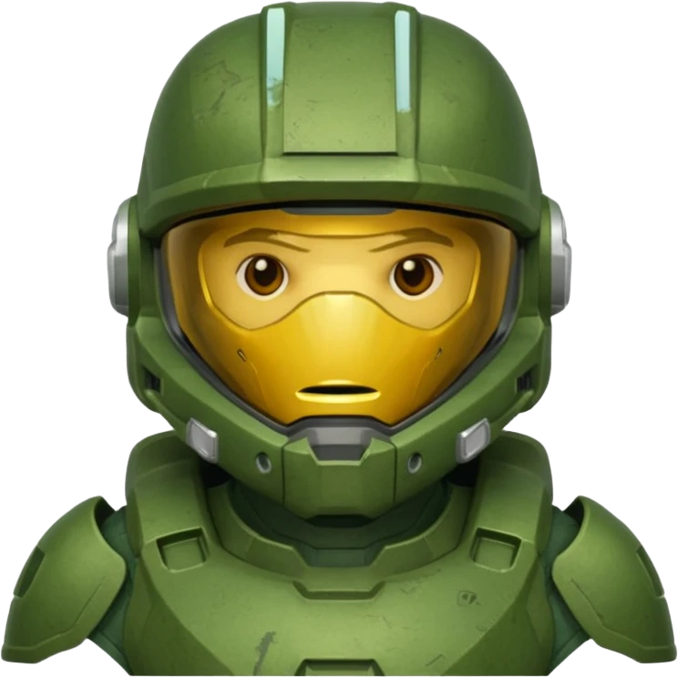 masterchief with Full-face helmet emoji