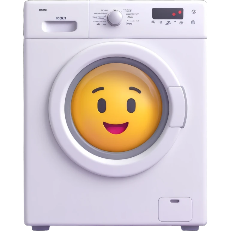 washing machine, 3D emoji style, realistic details emoji