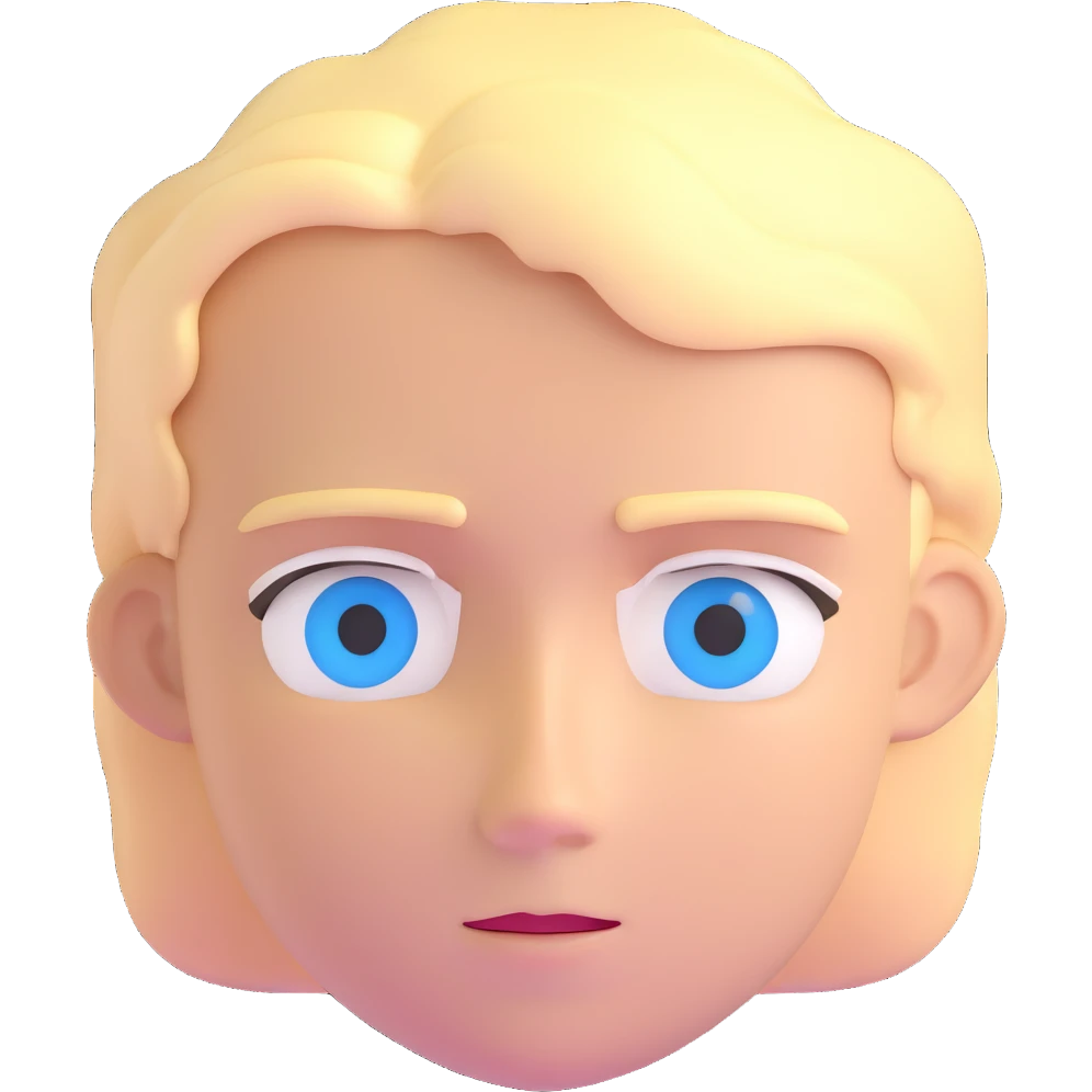blond David with blue eyes emoji
