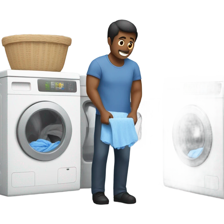 Man doing laundry emoji