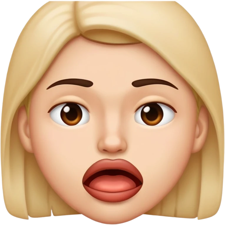 lip biting  emoji