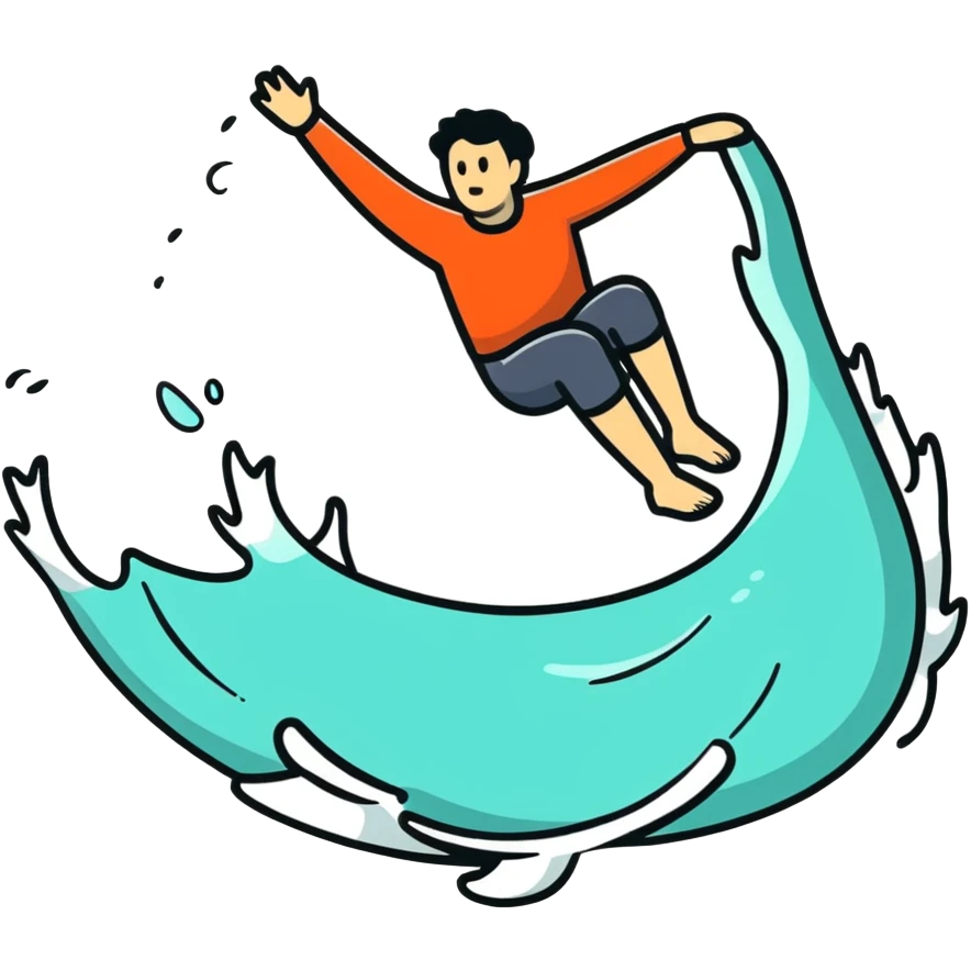 person panicking in deep water emoji