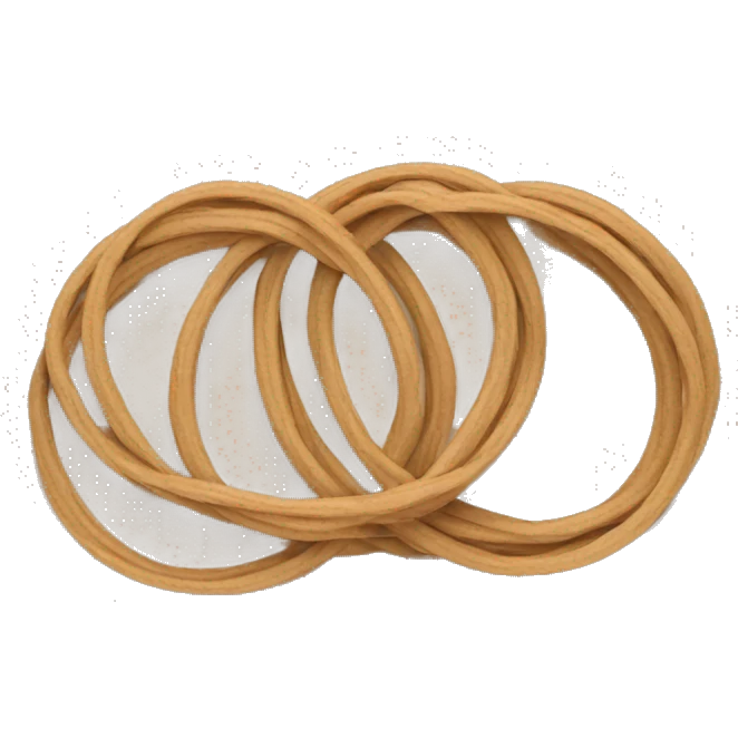 two overlapping rubber bands that are tan emoji