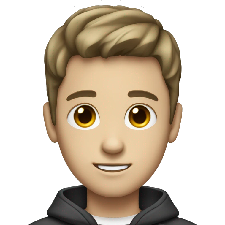 brunette white boy with short and straight hair who is a sound engineer emoji