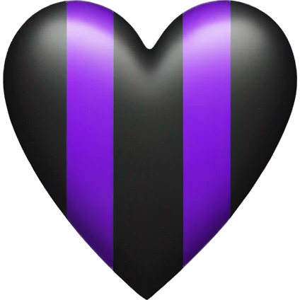 Half black half Purple Heart emoji