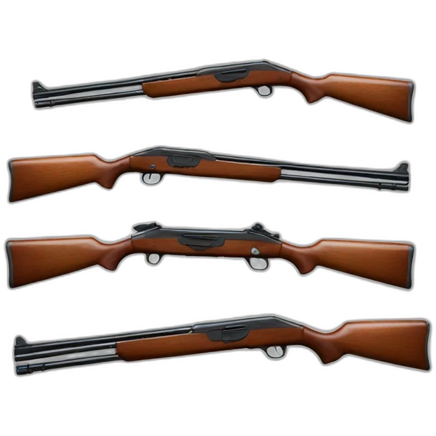 hyper realistic rendition of a shotgun emoji