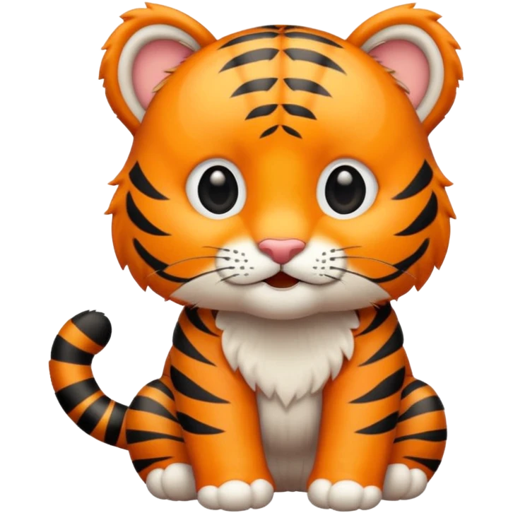 A cute little tiger emoji
