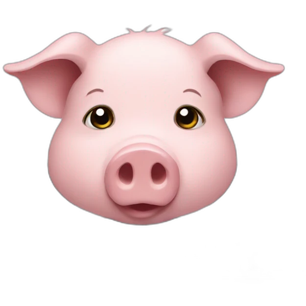 A pig who play on a computer emoji