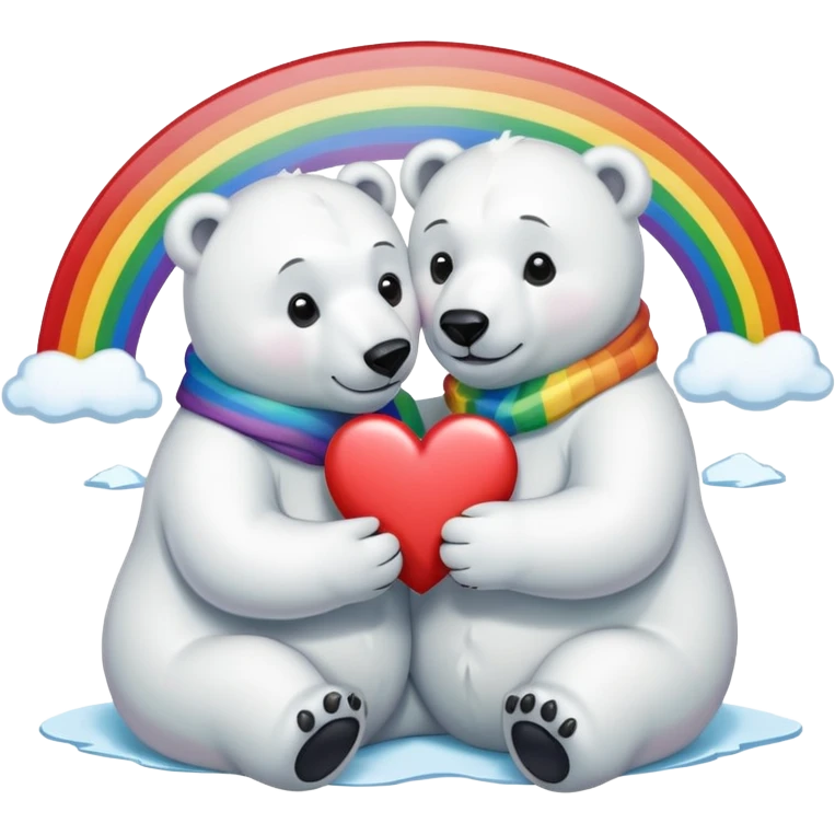 Gay polar bears emoji