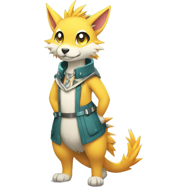Anthro Sona Fakemon with a spiked collar Full Body emoji