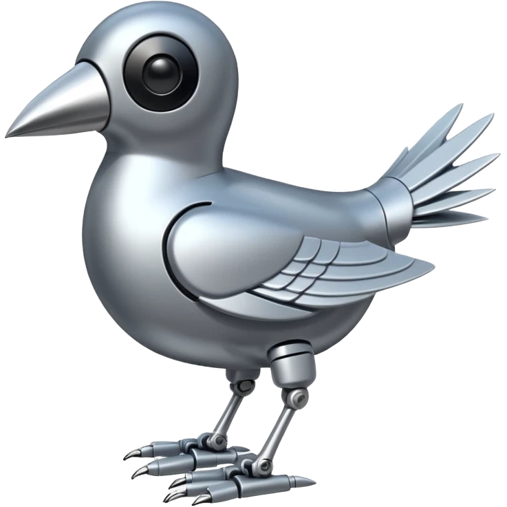robotic bird emoji
