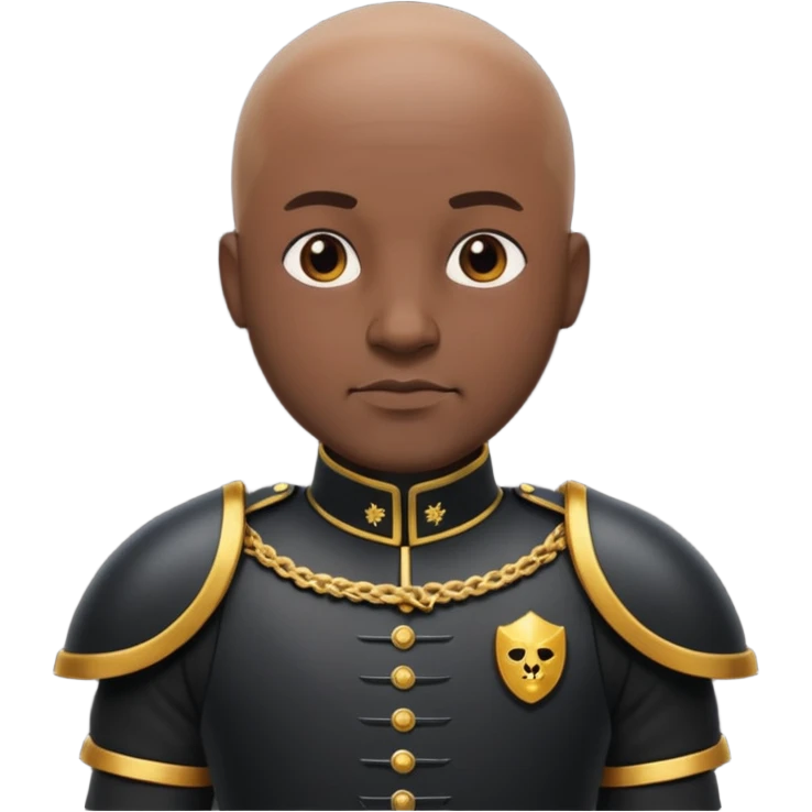 bald armed guards black armour emoji