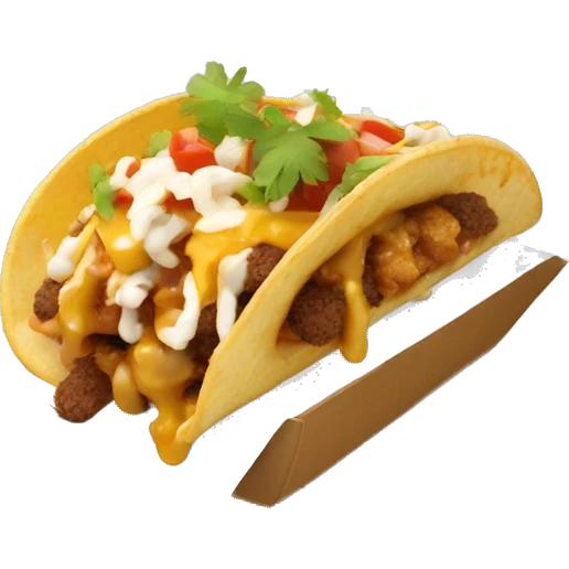 Poutine qui mange un tacos emoji