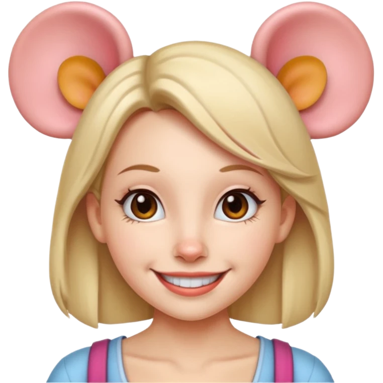 woman with mouse ears emoji