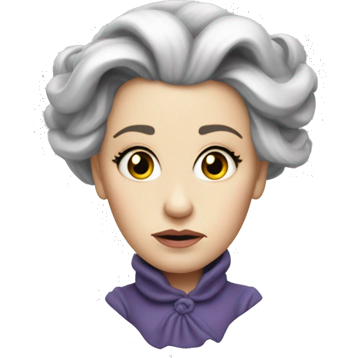 photorealistic Ursula von der Leyenl sad emoji