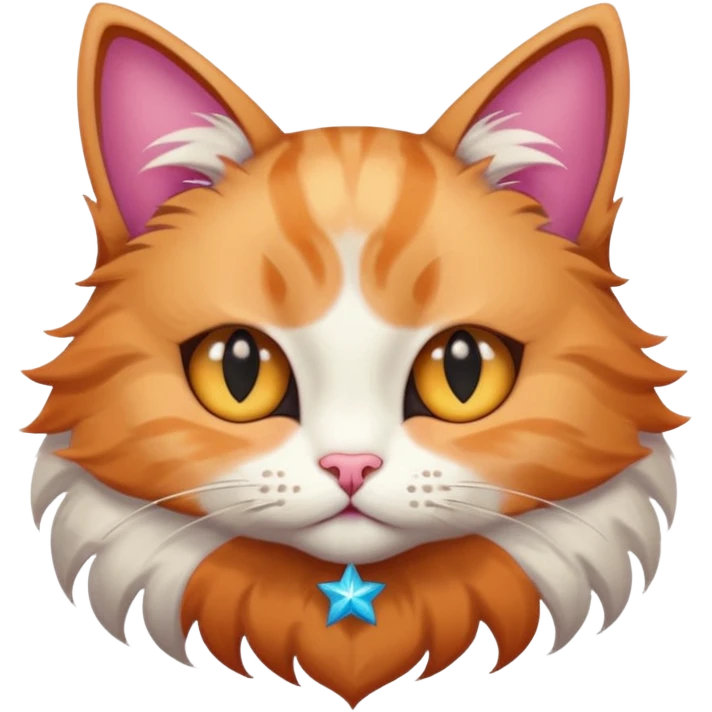 As me a un gato con los ojos de estrella emoji