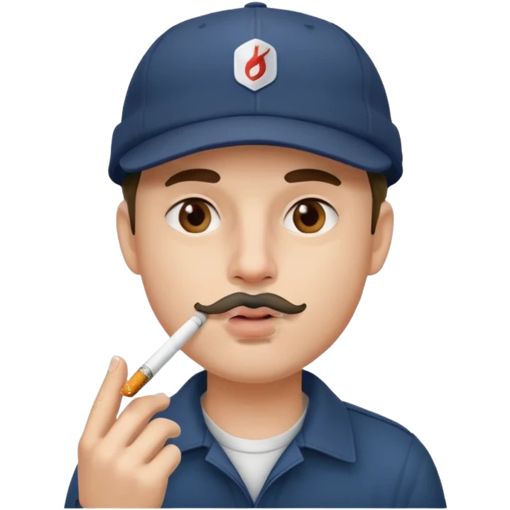 Göz vuruma başınada papaq ağzın da siqaret emoji