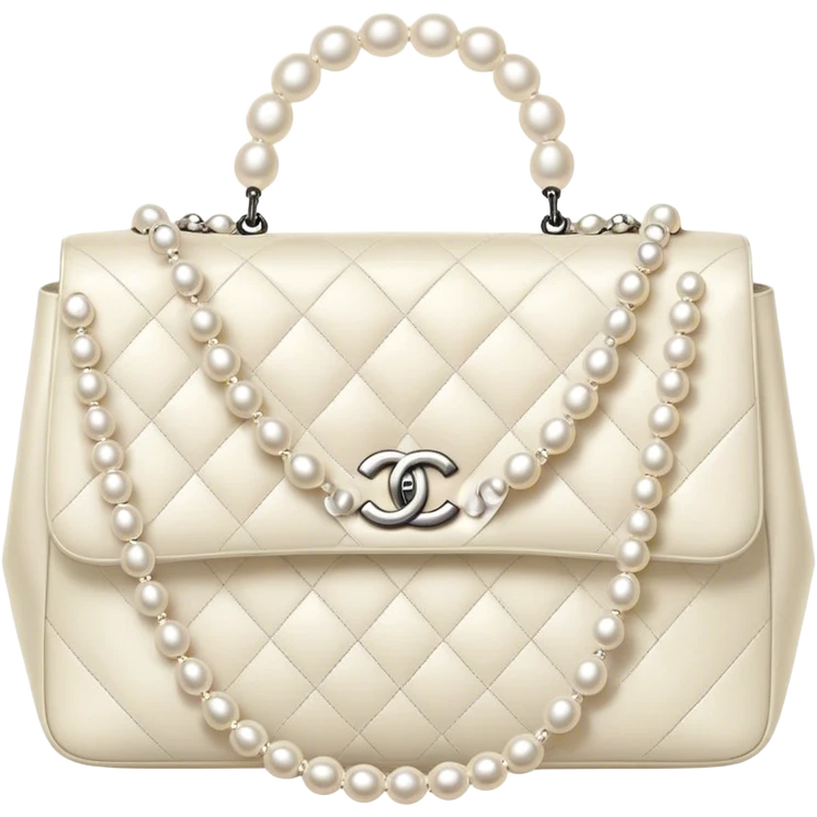 chanel pearl bag emoji