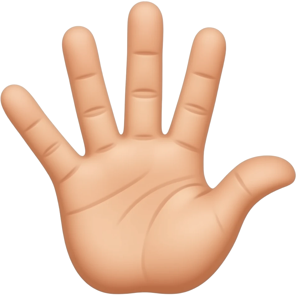 Bir elin 3 parmağı açık emoji