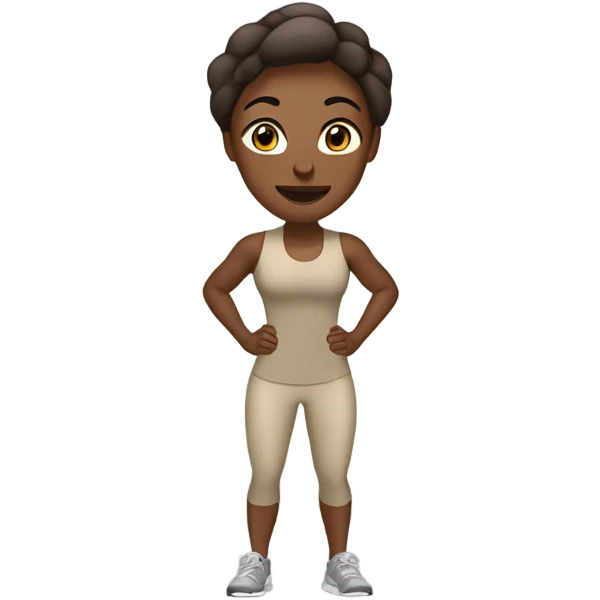 Personal trener at the gym girl beige color palette  emoji