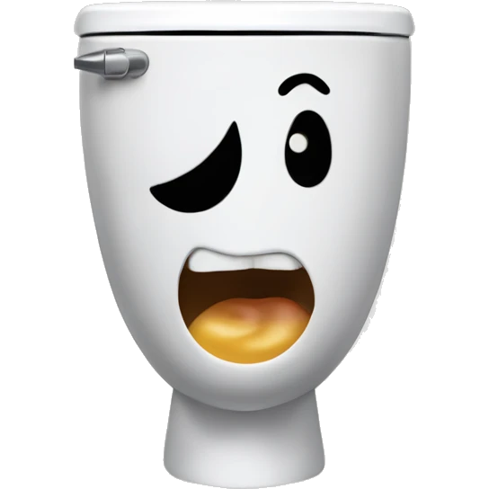 A Skibidi toilet mewing emoji