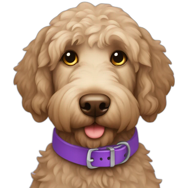 labradoodle with violet collar emoji