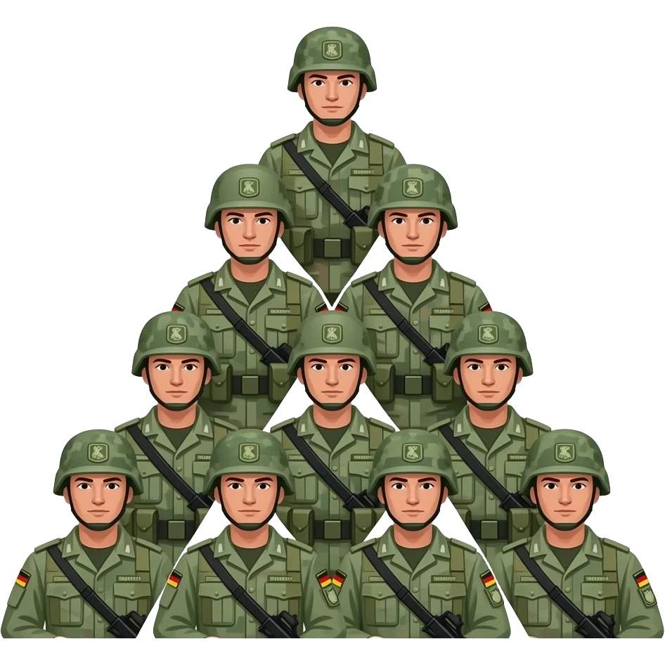 modern germany soldier triangle emoji