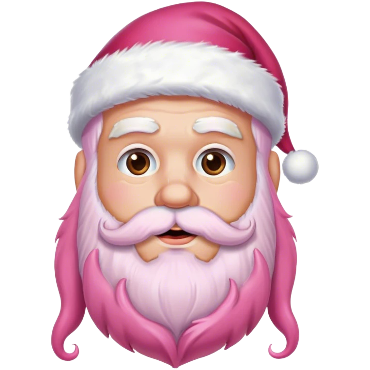Santa with pink beard  emoji
