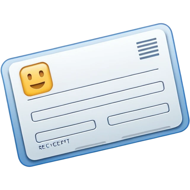 empty receipt emoji