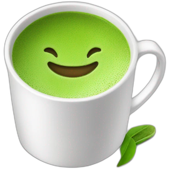 Matcha in a white mug emoji