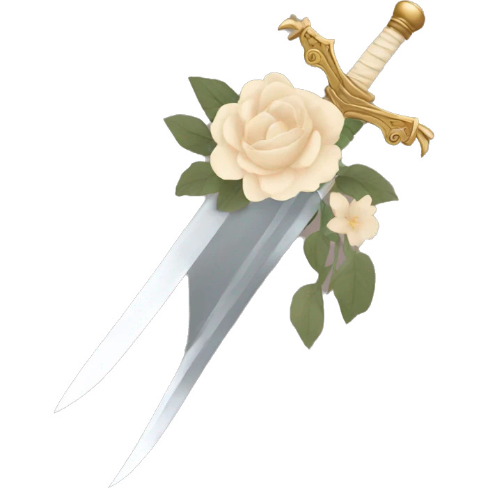 sword with beige florals emoji