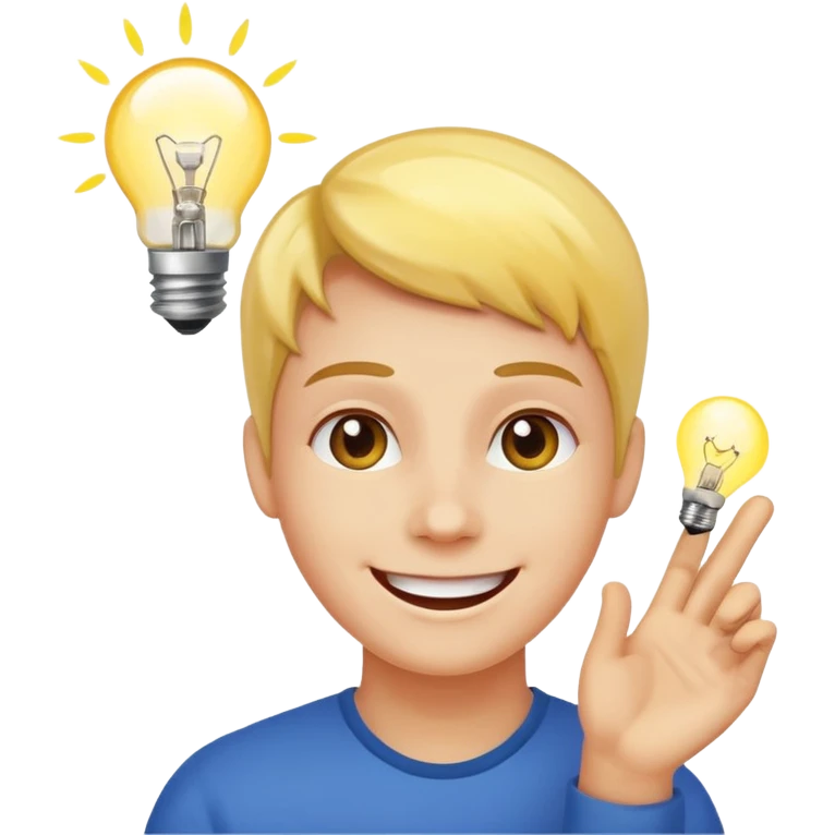 a person having an idea emoji
