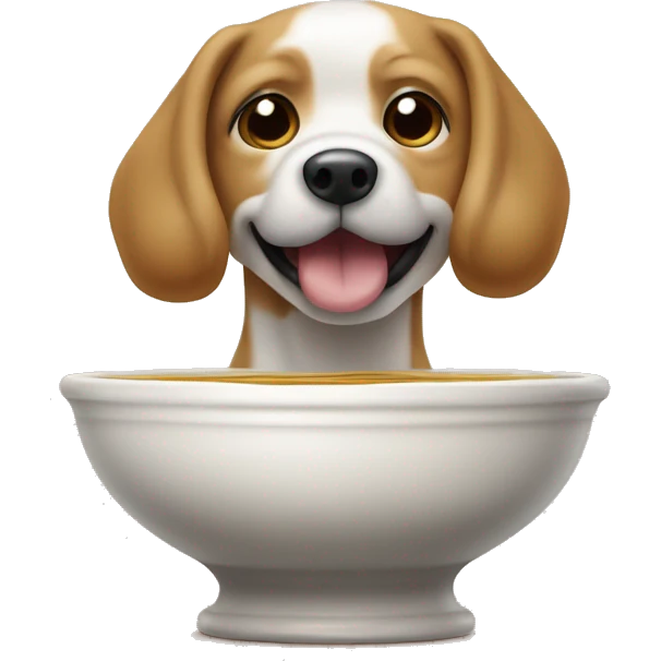 Chien qui nage dans de la compote emoji
