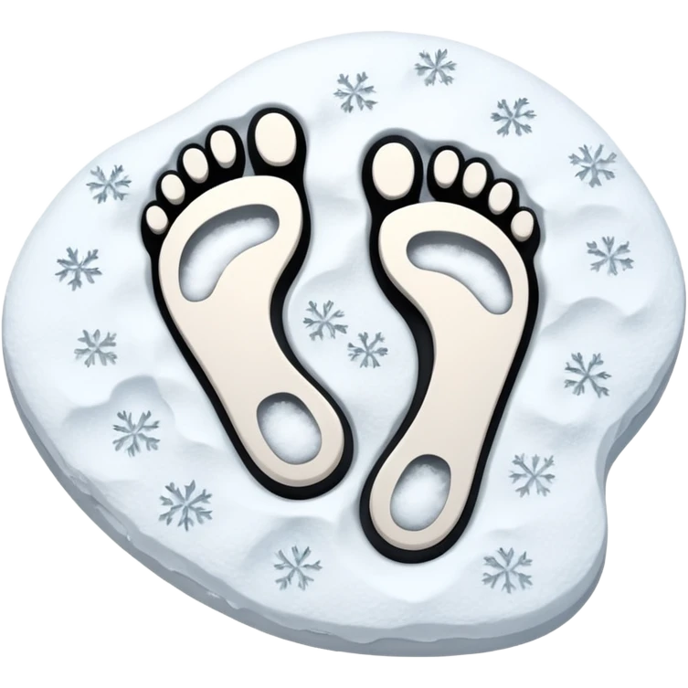 footprint in snow emoji