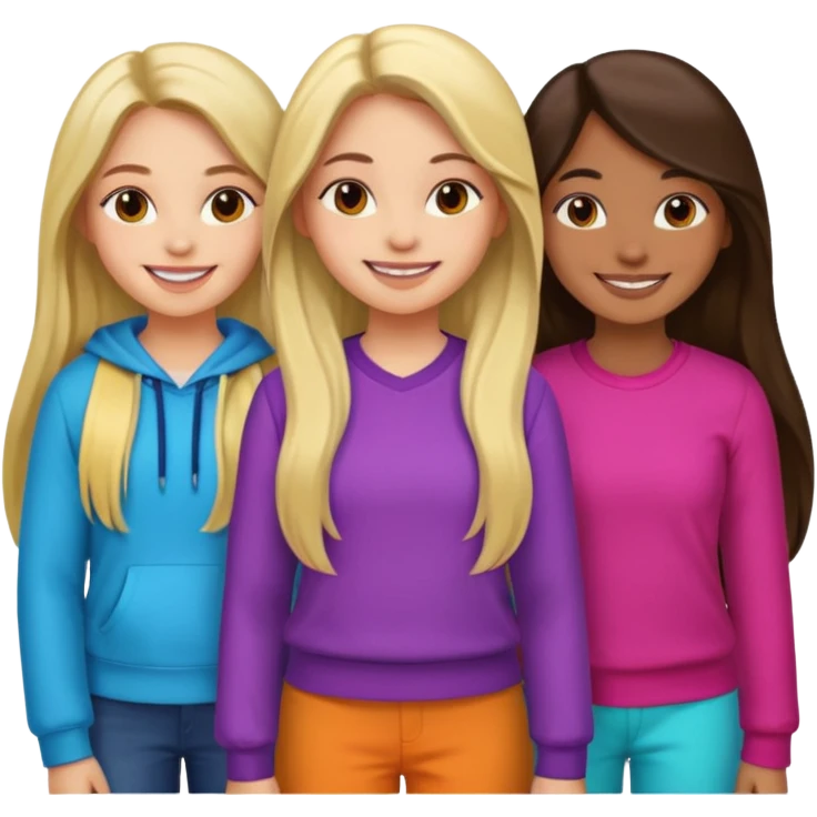 Trio girls emoji
